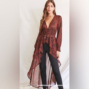 Forever21 Faux Snakeskin Duster Tunic **NEW with tags**